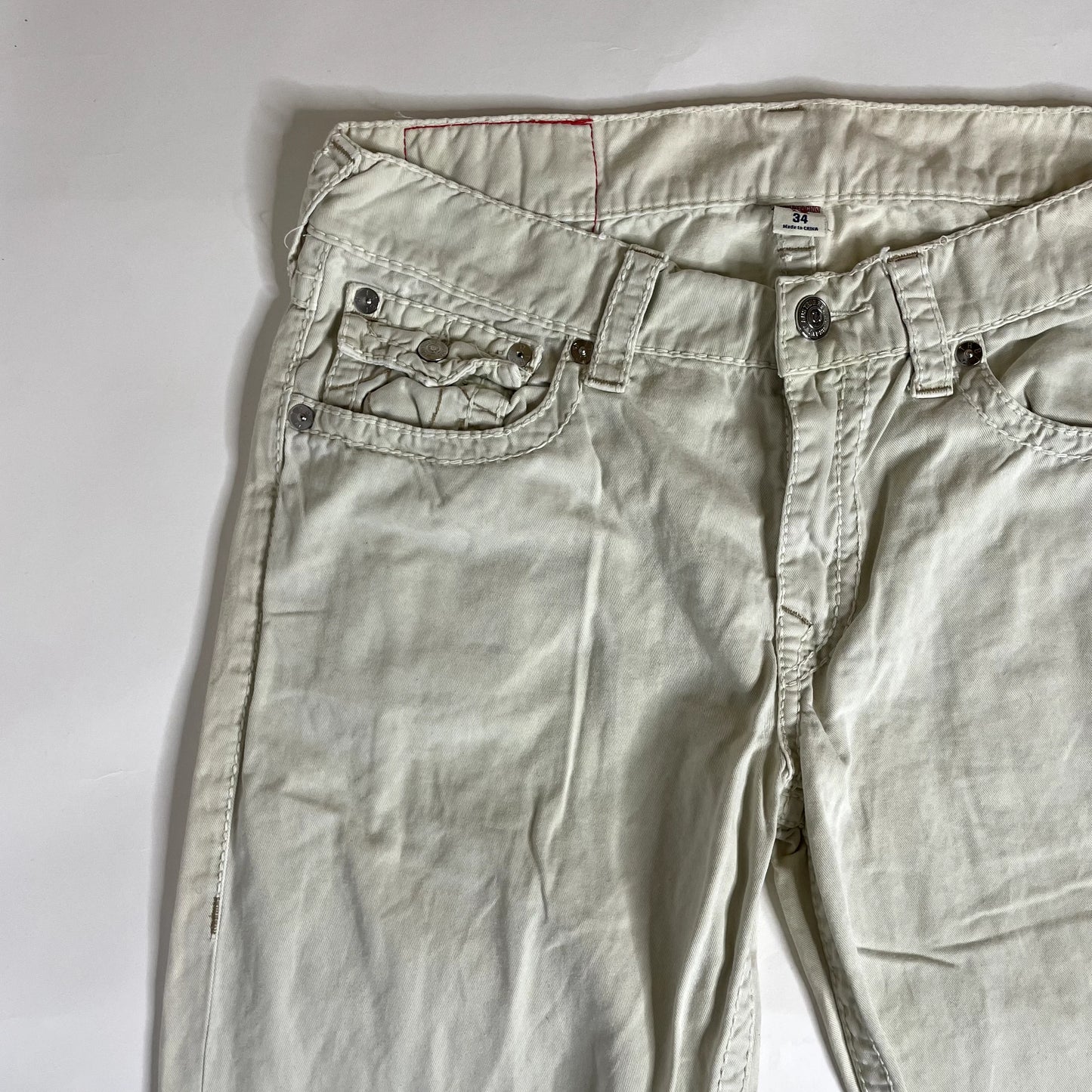Vintage True Religion White Low Rise Jeans