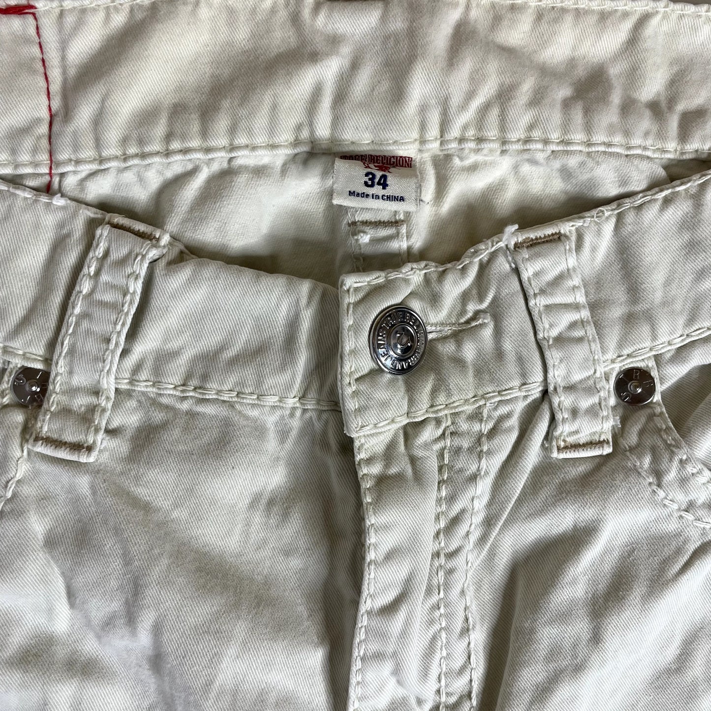 Vintage True Religion White Low Rise Jeans
