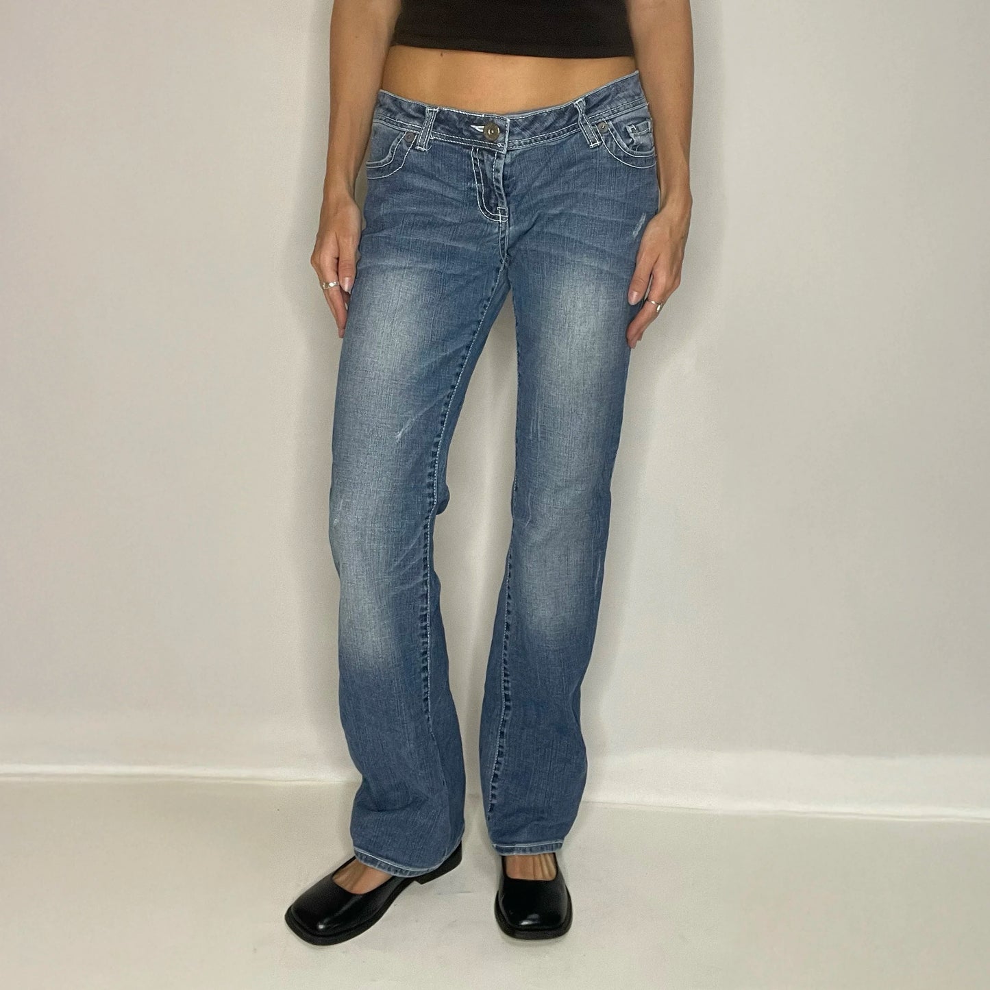 Vintage Denim Low Rise Jeans