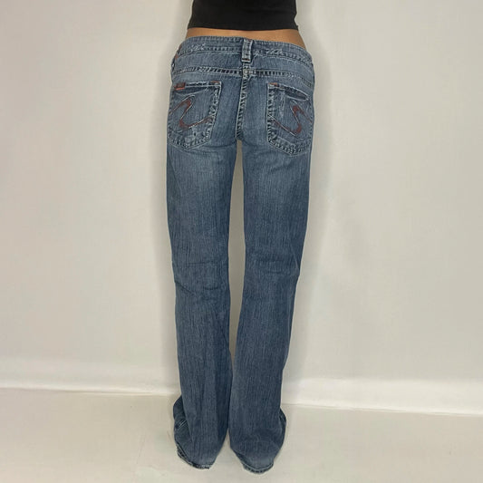 Vintage Silver Denim Low Rise Jeans