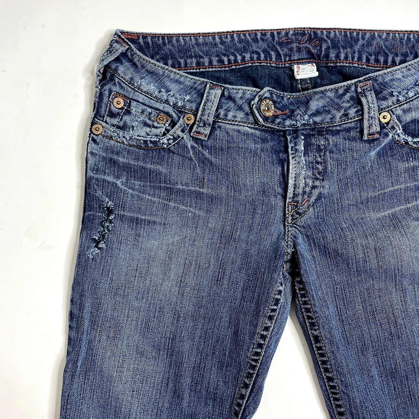 Vintage Silver Denim Low Rise Jeans