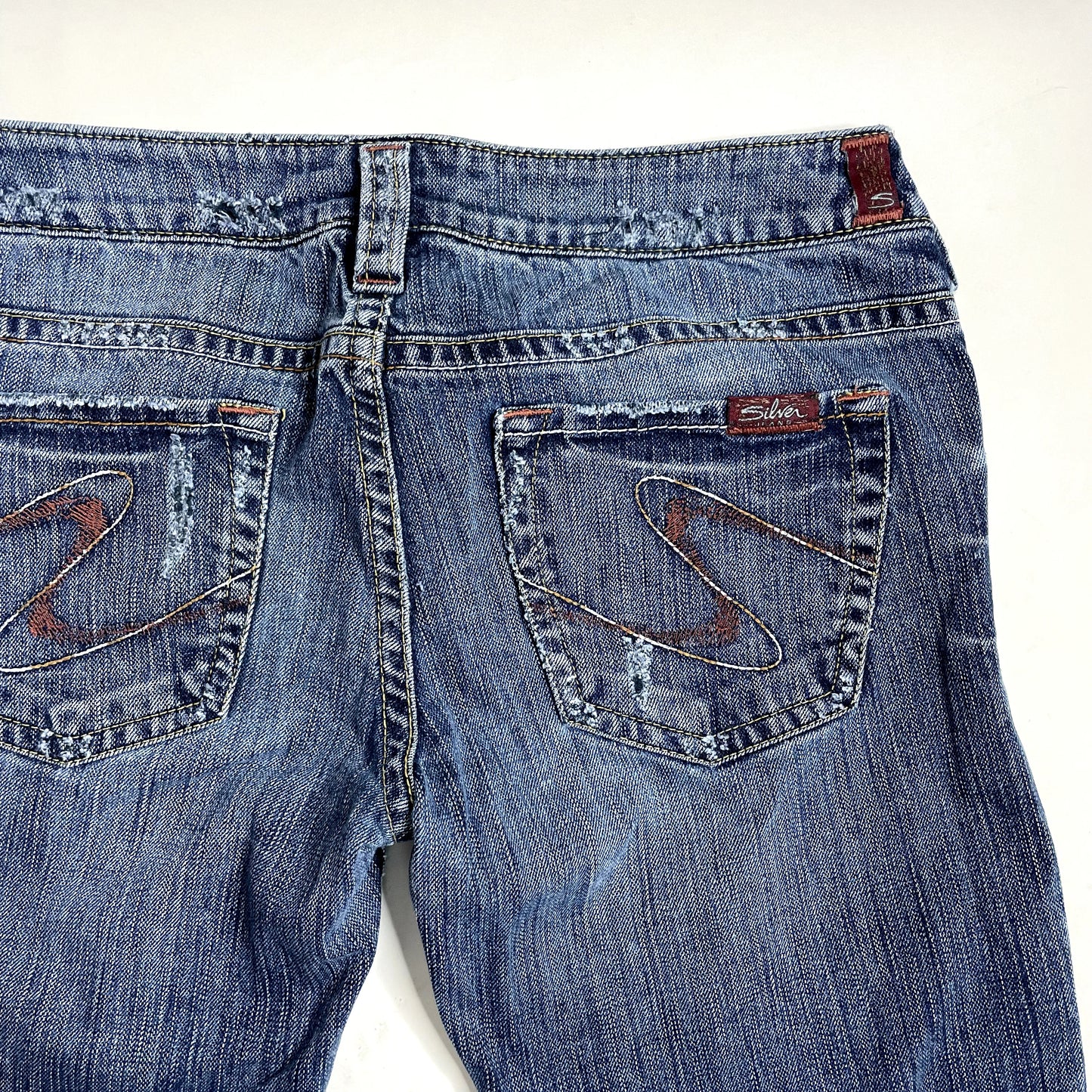 Vintage Silver Denim Low Rise Jeans
