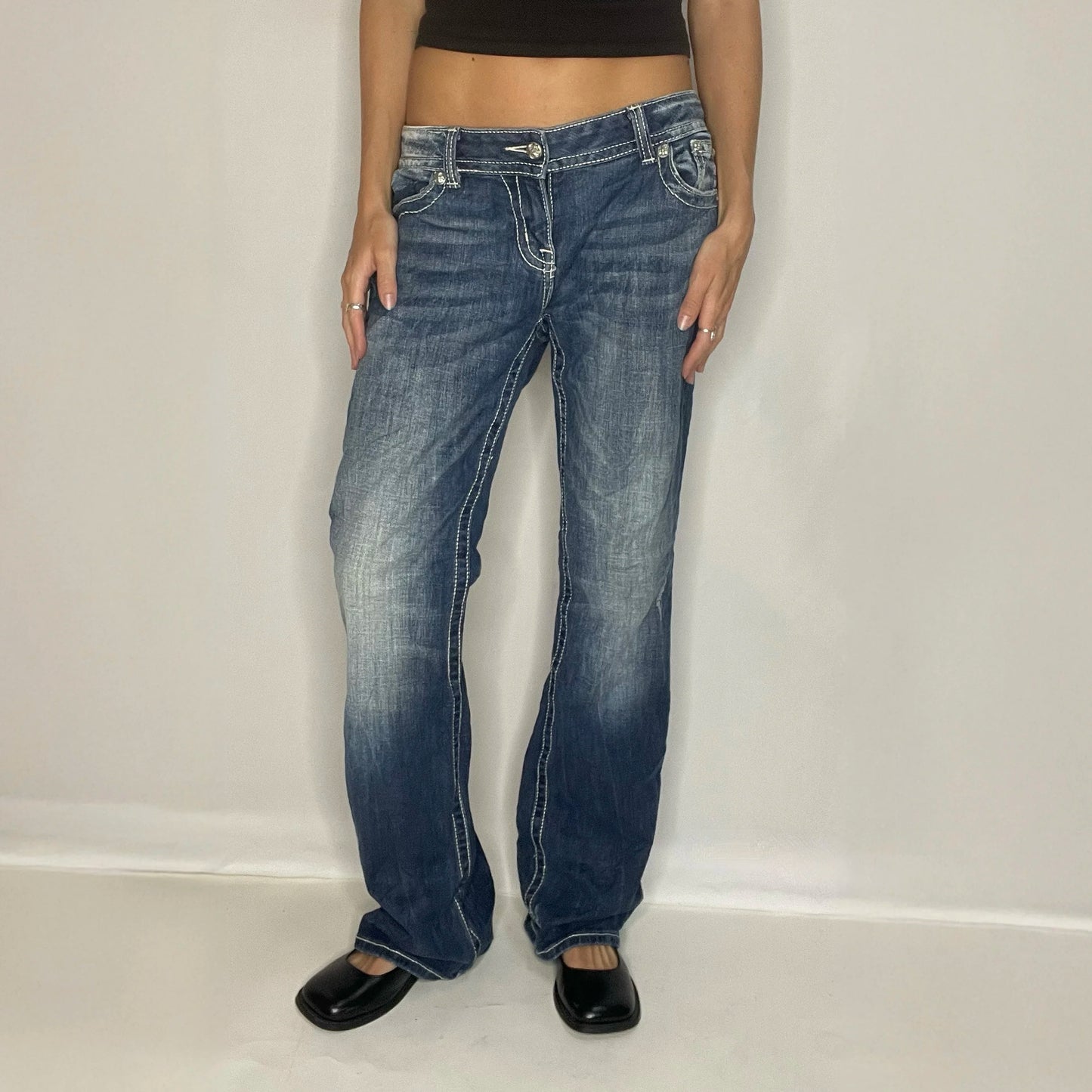 Vintage Miss Me Denim Low Rise Jeans