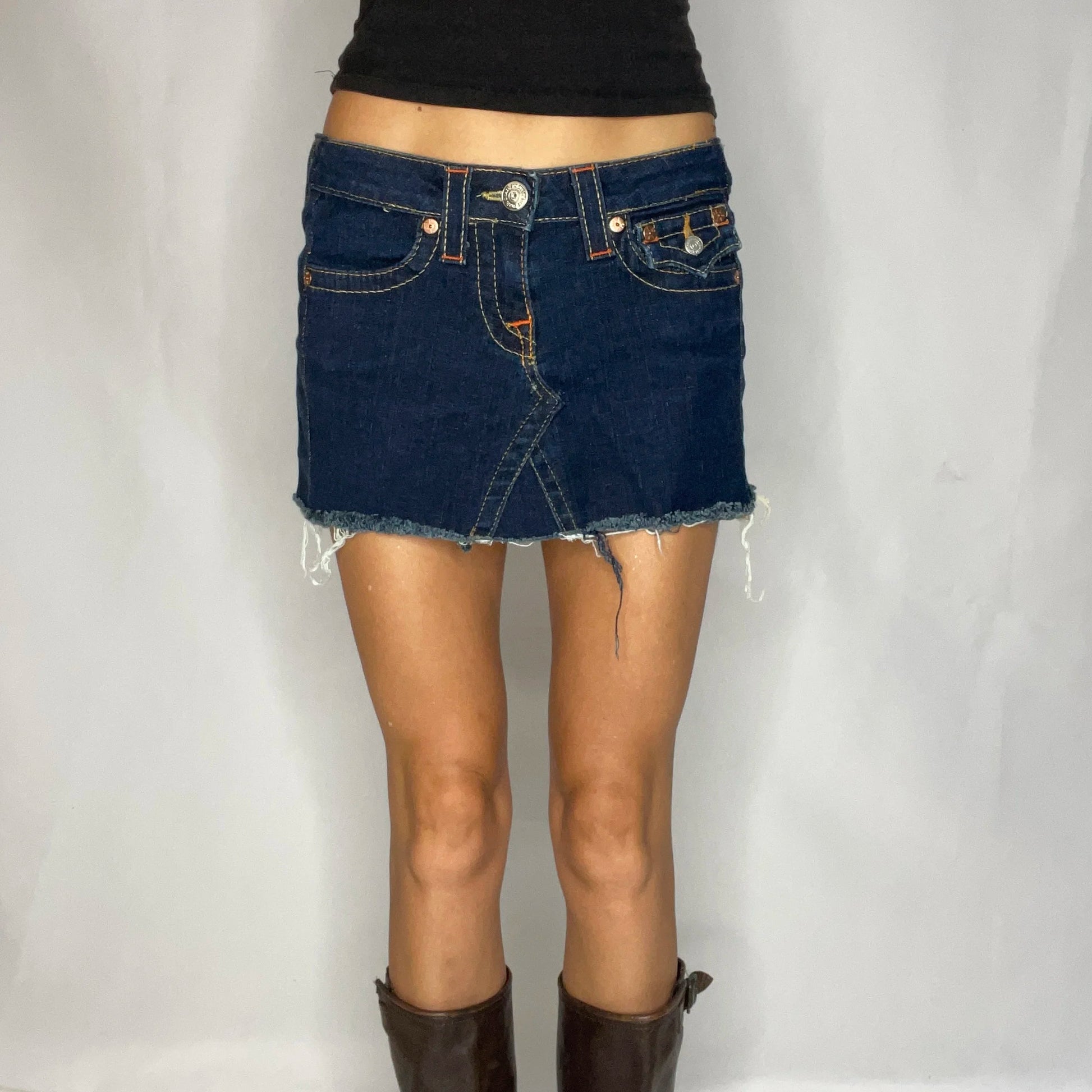 Vintage True Religion Denim Mini Skirt