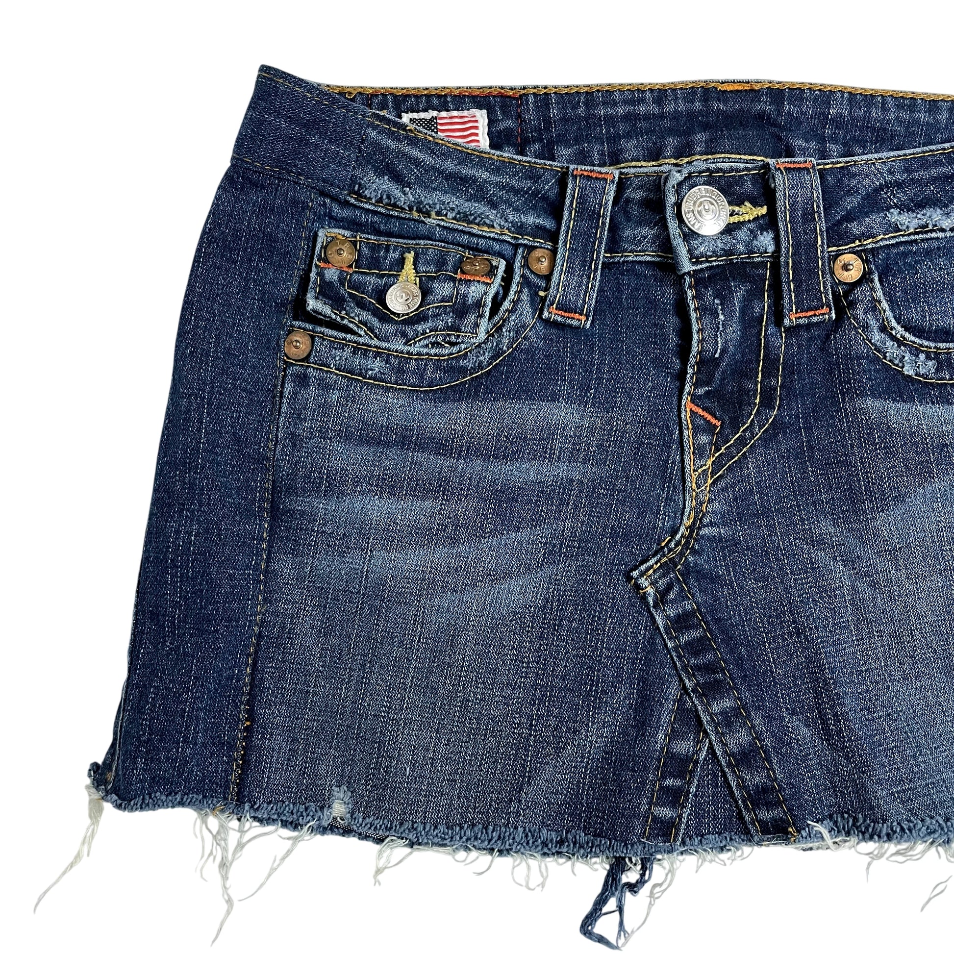Vintage True Religion Denim Mini Skirt