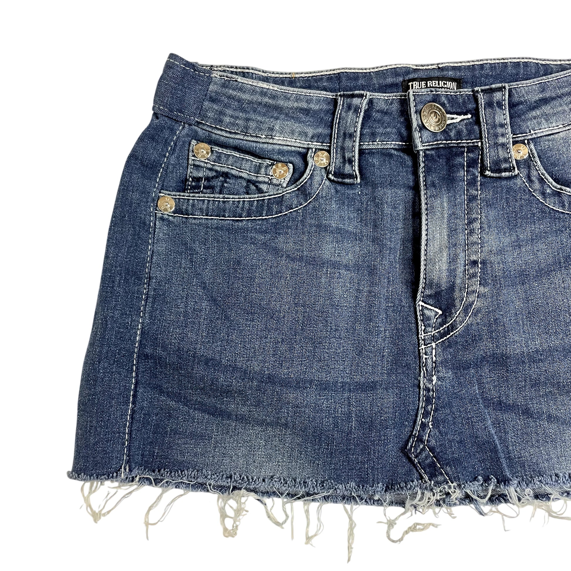 Vintage True Religion Denim Mini Skirt