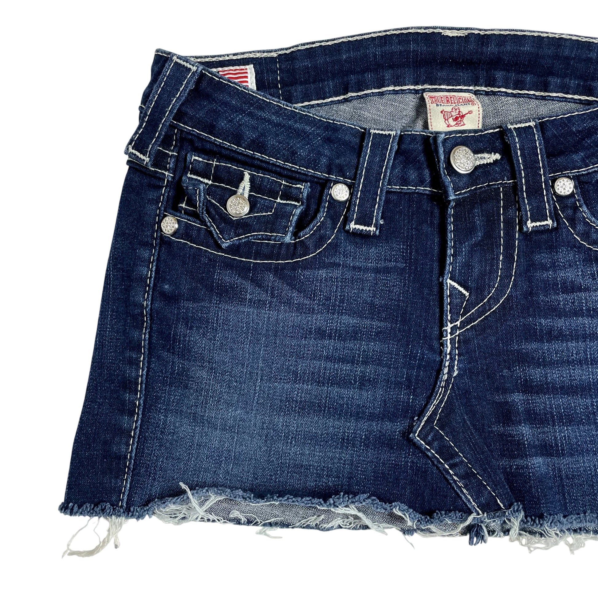 Vintage True Religion Denim Mini Skirt