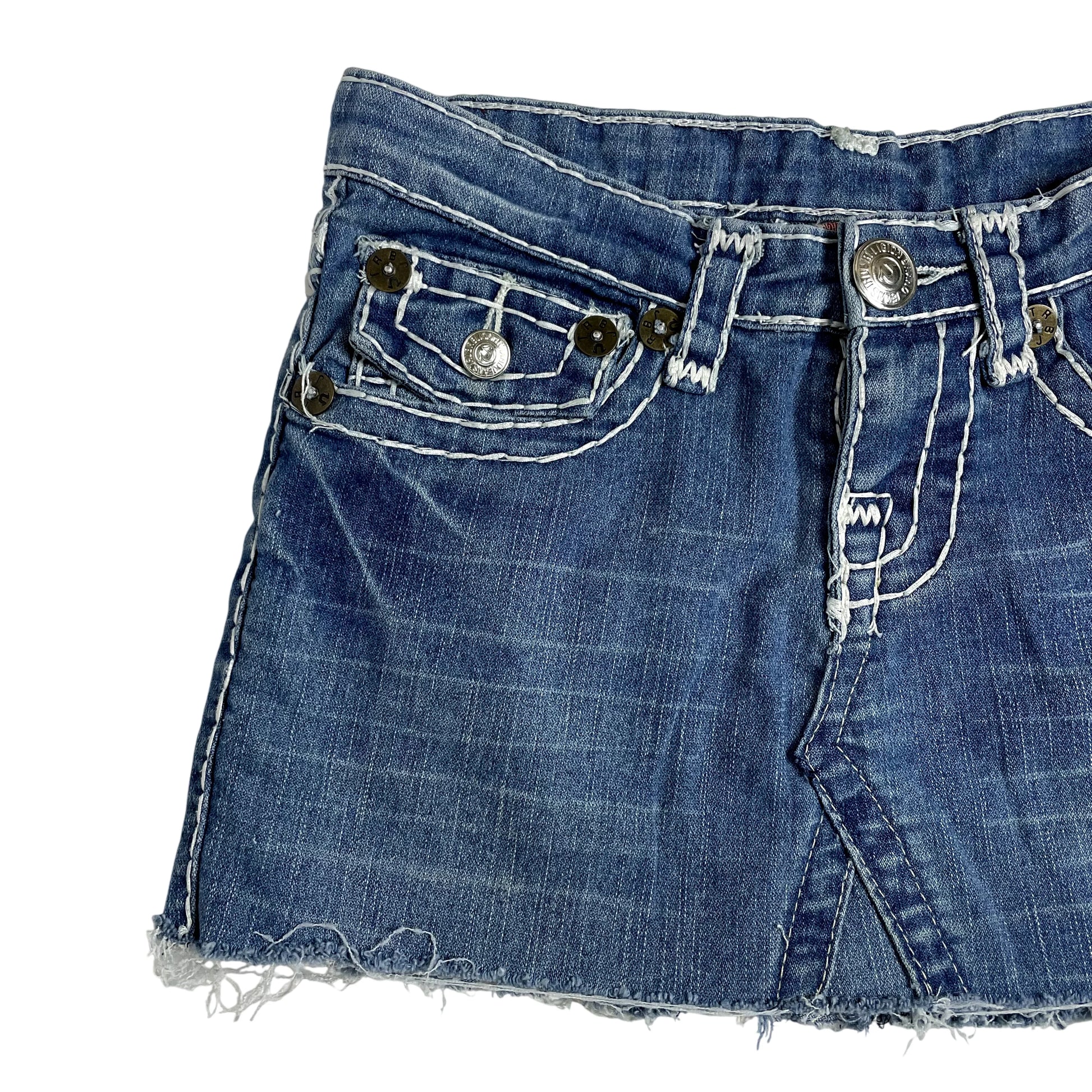 Vintage True Religion Denim Mini Skirt