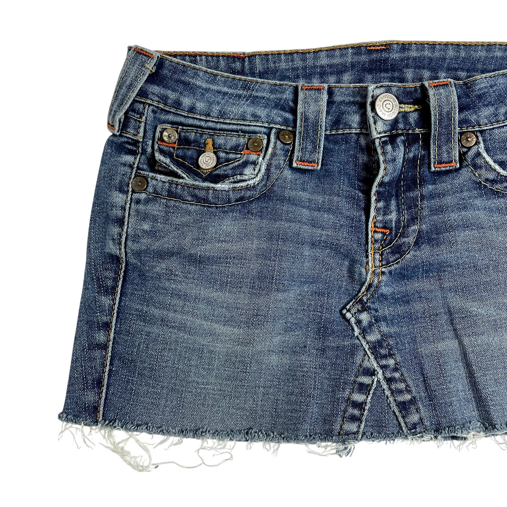 Vintage True Religion Denim Mini Skirt