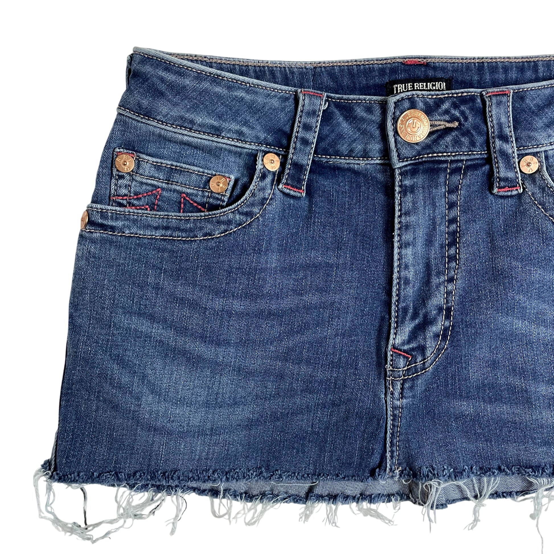 Vintage True Religion Denim Mini Skirt