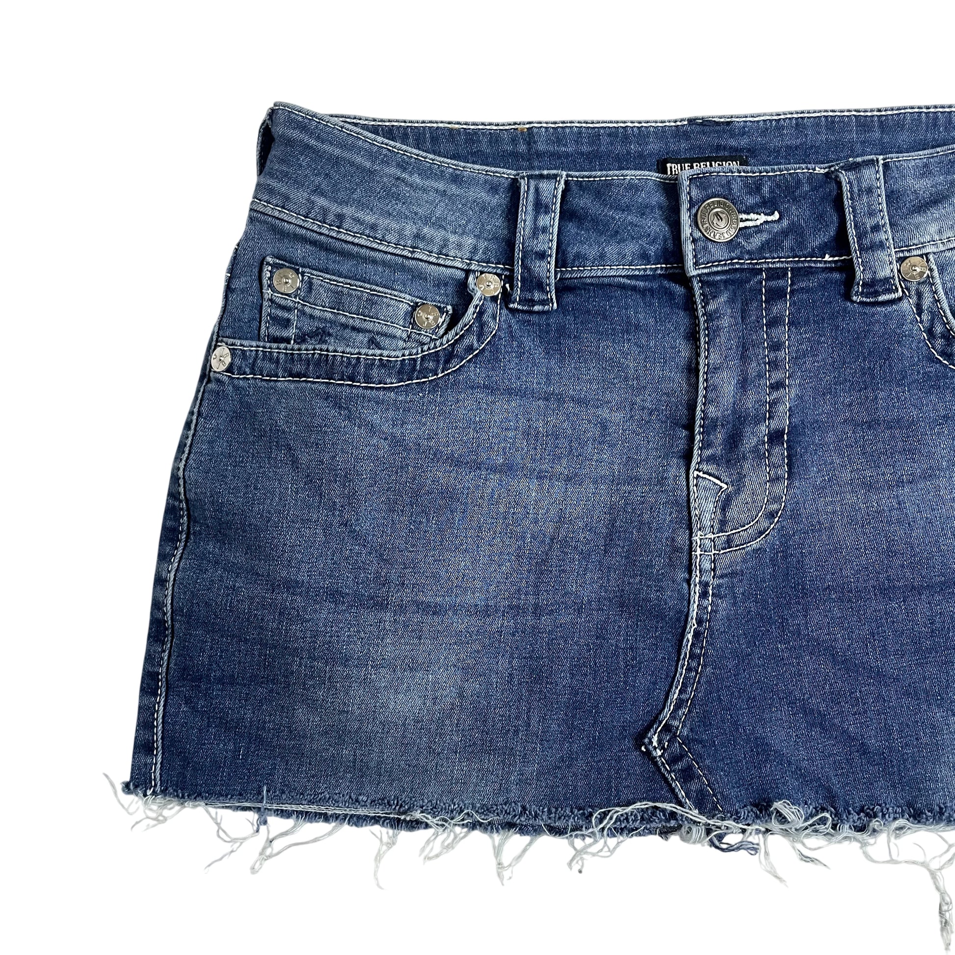 Vintage True Religion Denim Mini Skirt