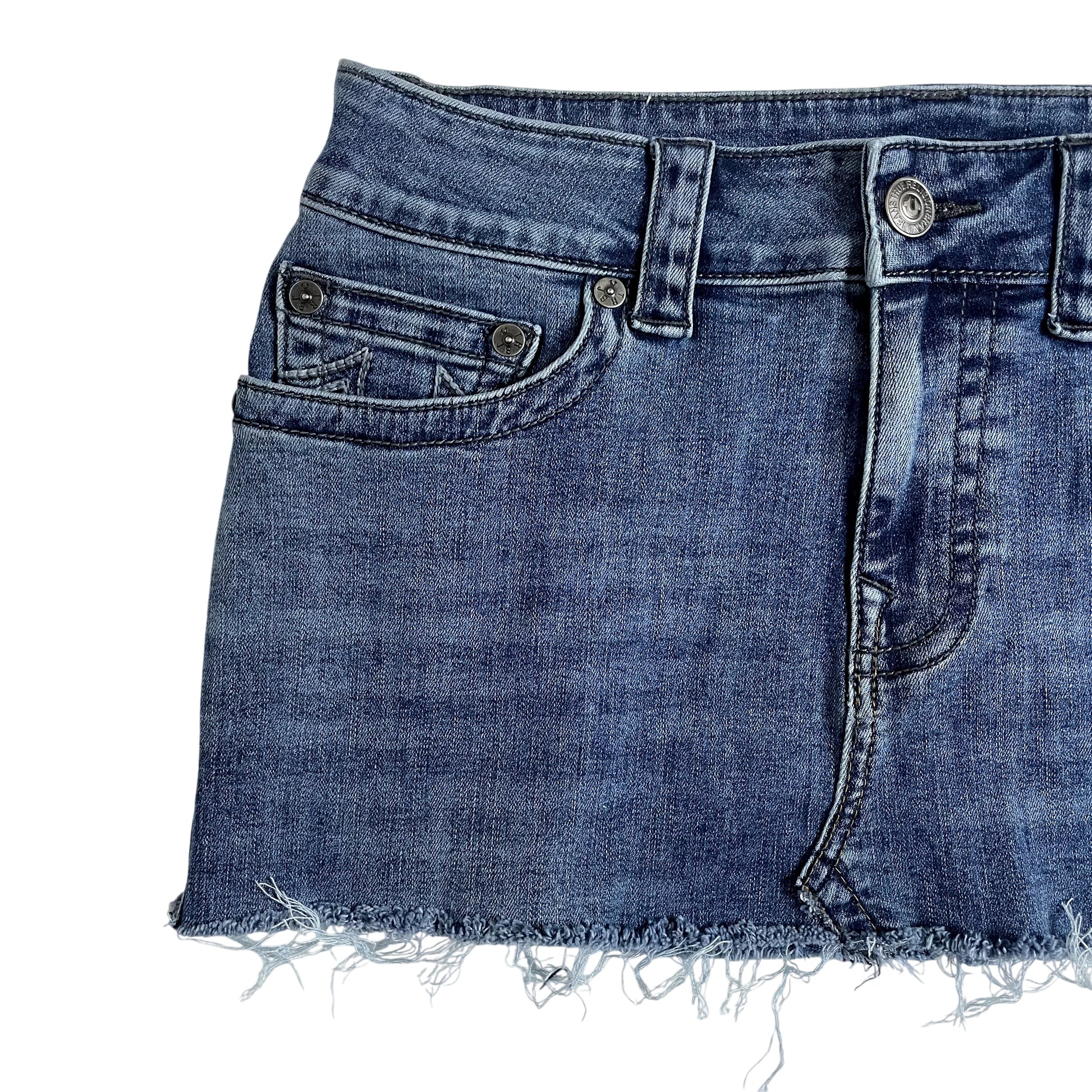 Vintage True Religion Denim Mini Skirt