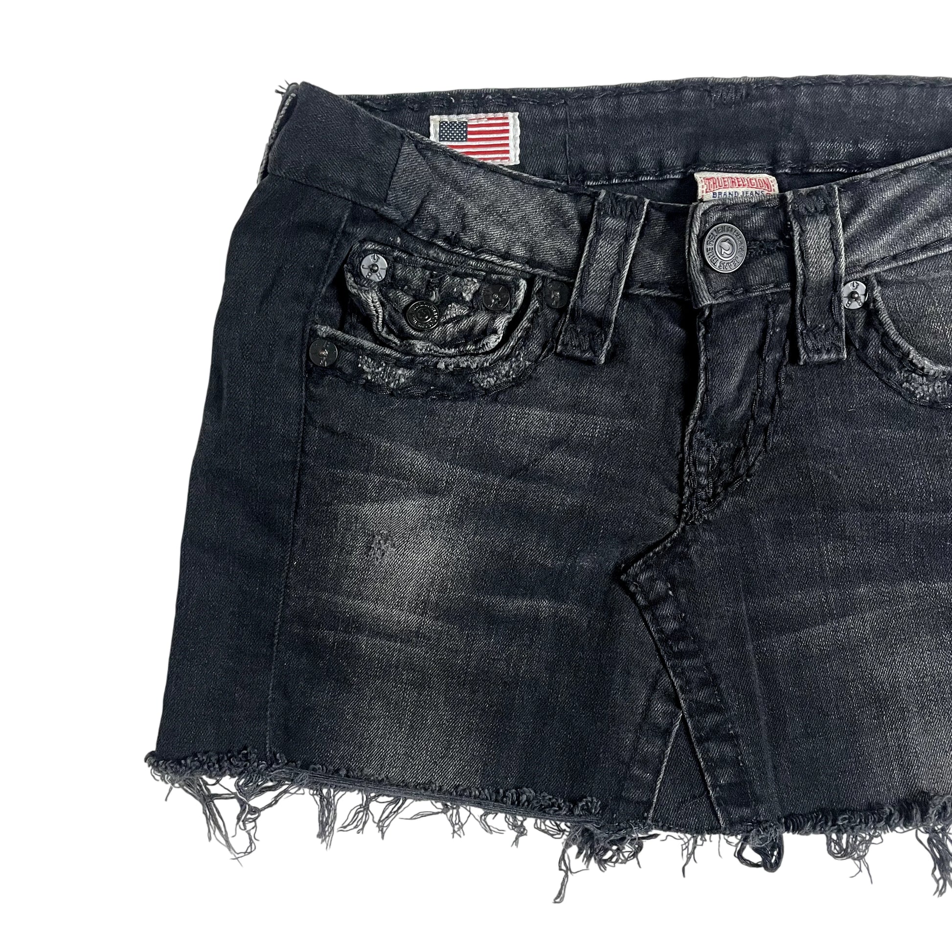 Vintage True Religion Black Mini Skirt