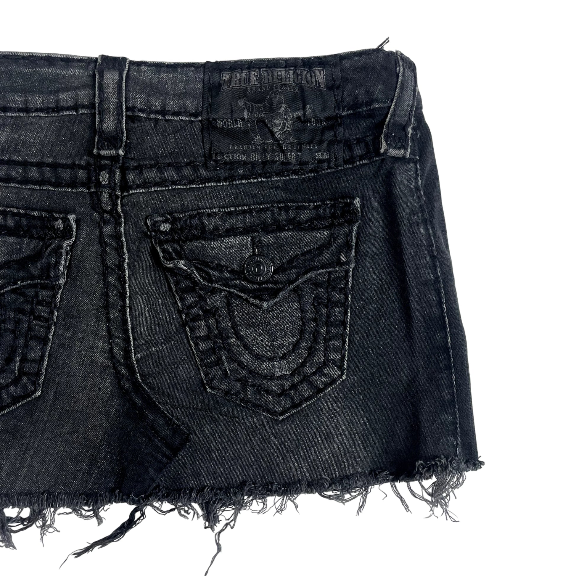 Vintage True Religion Black Mini Skirt