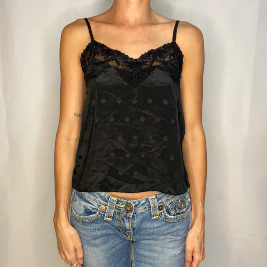 Vintage Black Lace Top