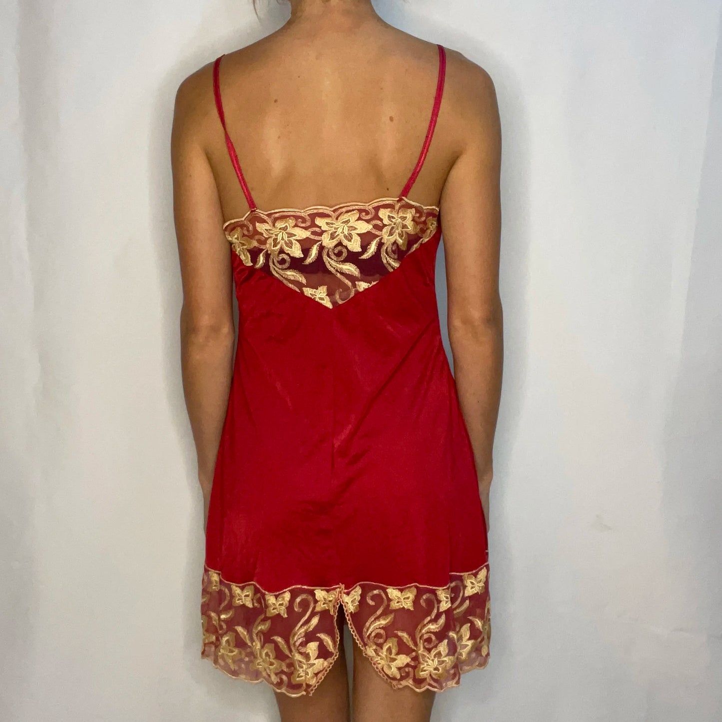 Vintage Red Slip Dress