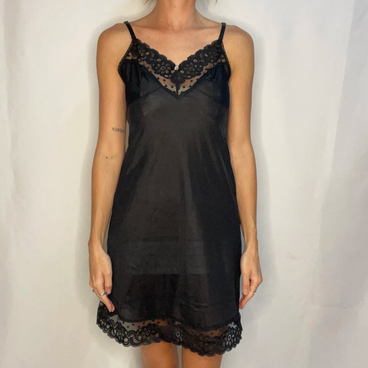 Vintage Black Slip Dress