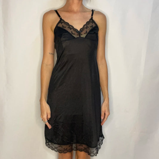 Vintage Black Slip Dress