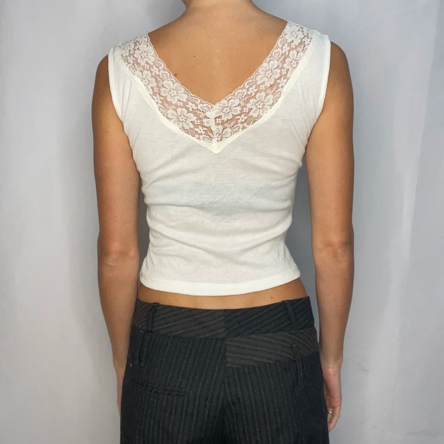 Vintage White Lace Tank Top