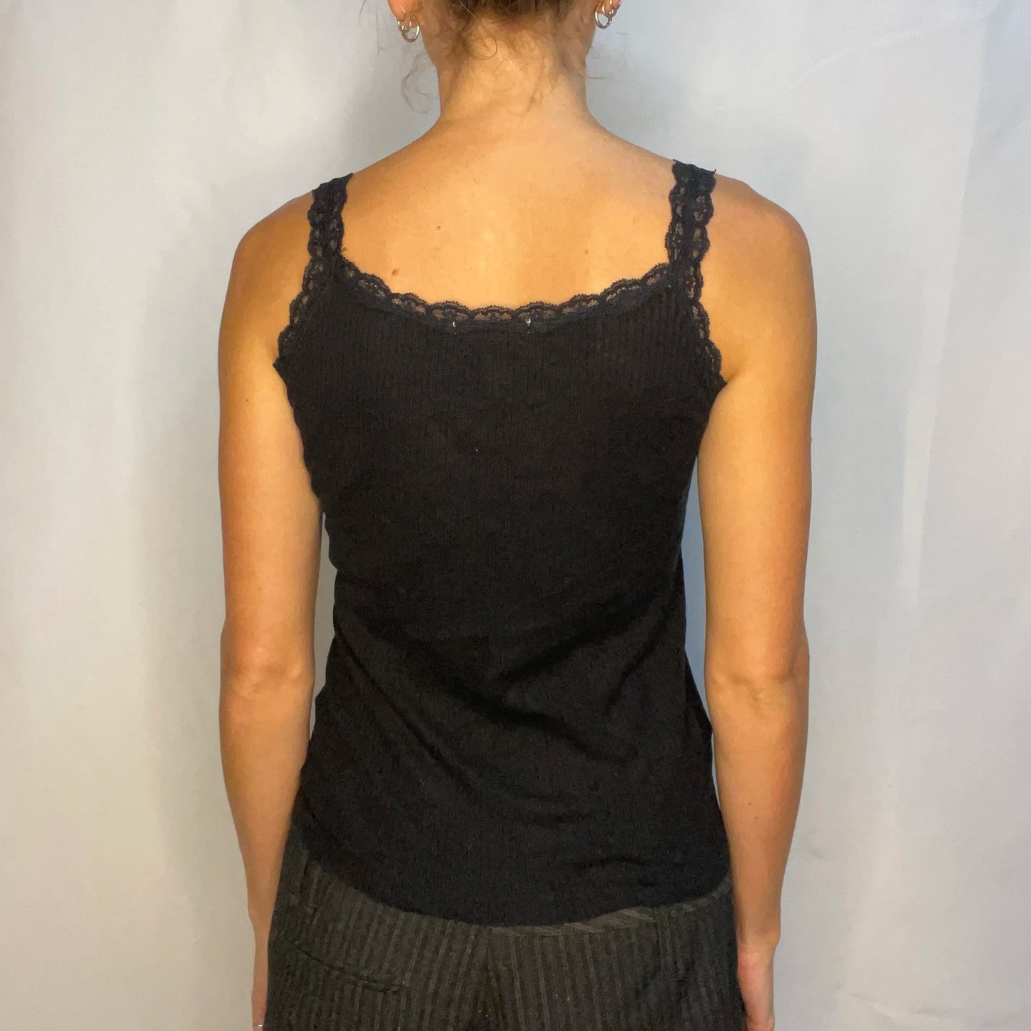 Vintage Black Lace Tank Top