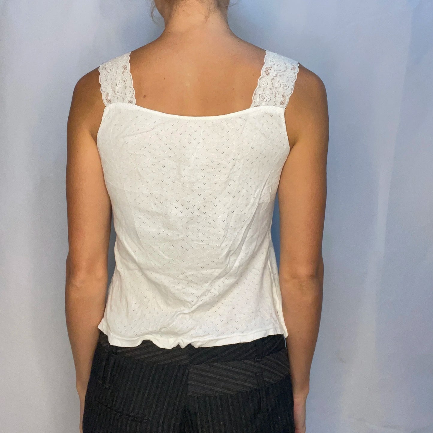 Vintage White Lace Tank Top