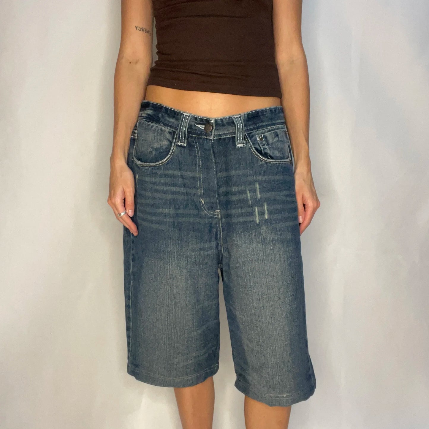 Vintage Royal Blue Denim Baggy Shorts