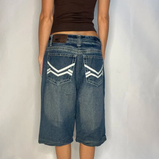 Vintage Royal Blue Denim Baggy Shorts