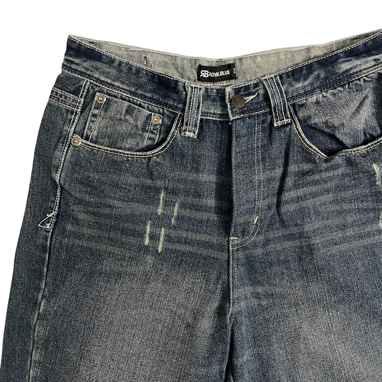 Vintage Royal Blue Denim Baggy Shorts