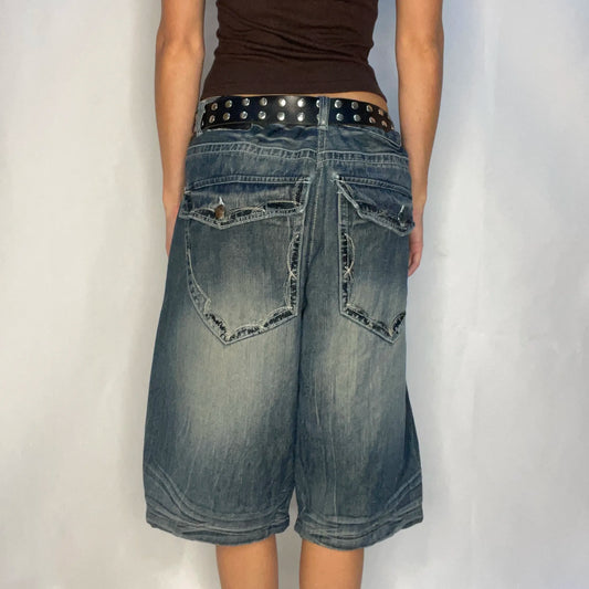 Vintage Urban Label Denim Baggy Shorts