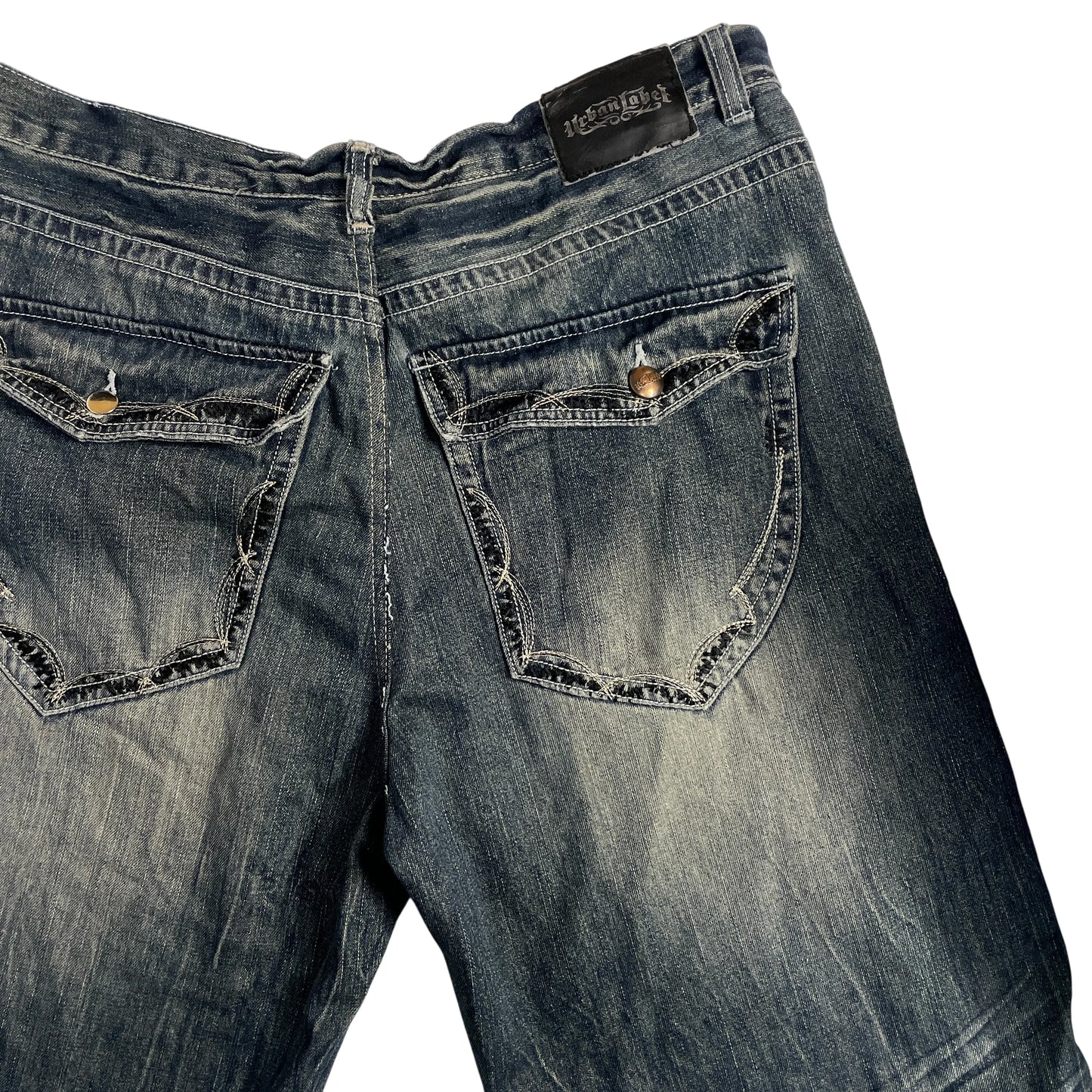Vintage Urban Label Denim Baggy Shorts