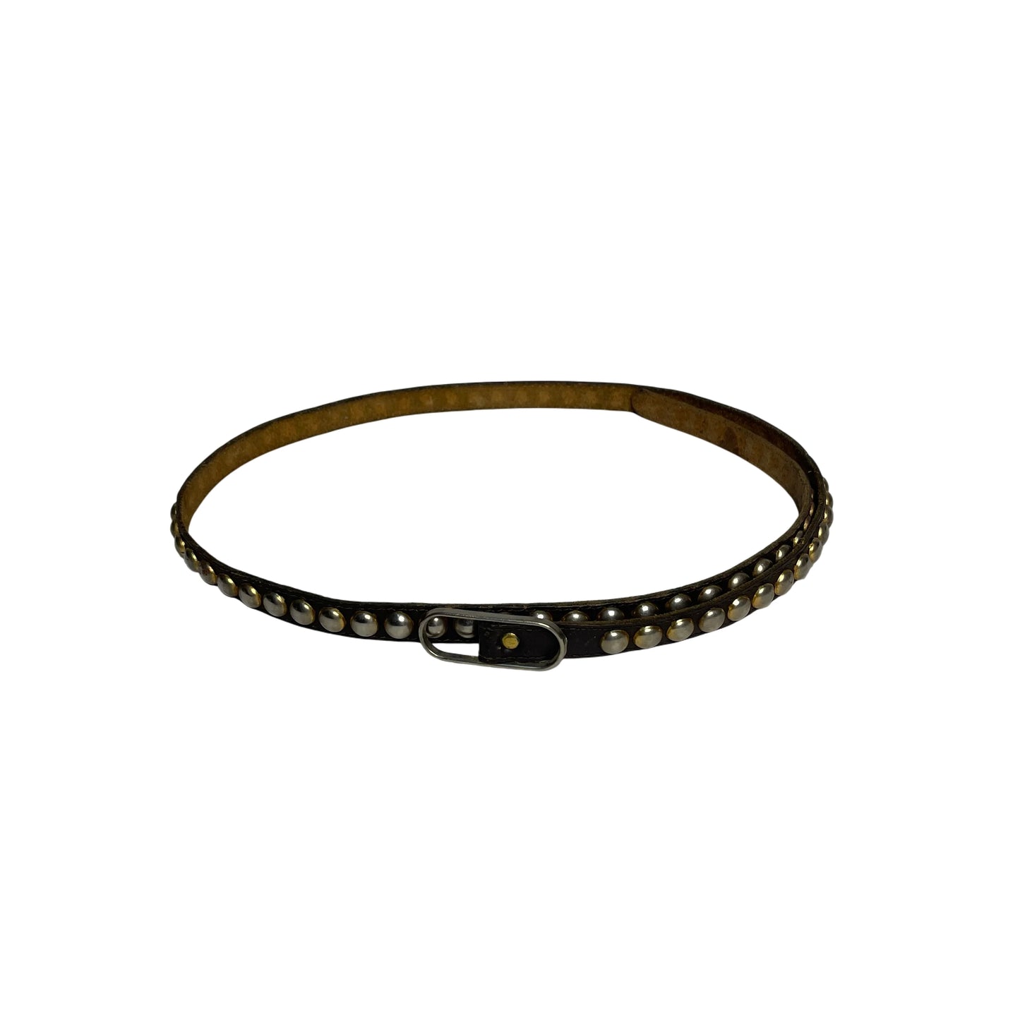 Vintage Brown Studded Belt