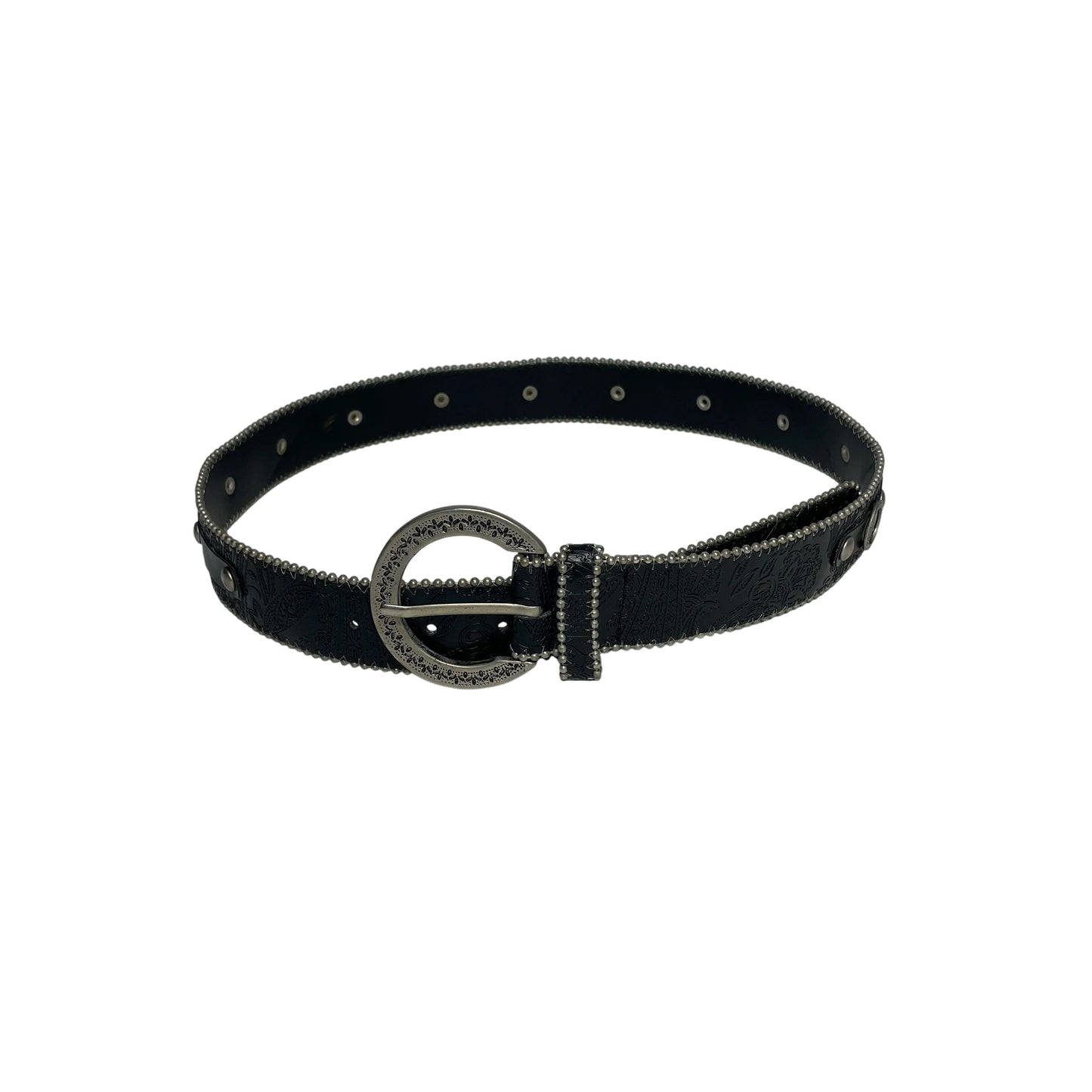 Vintage Black Eyelet Belt