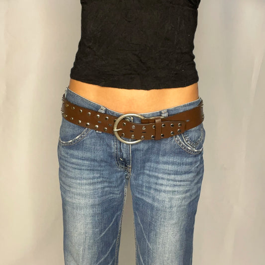 Vintage Studded Brown Belt