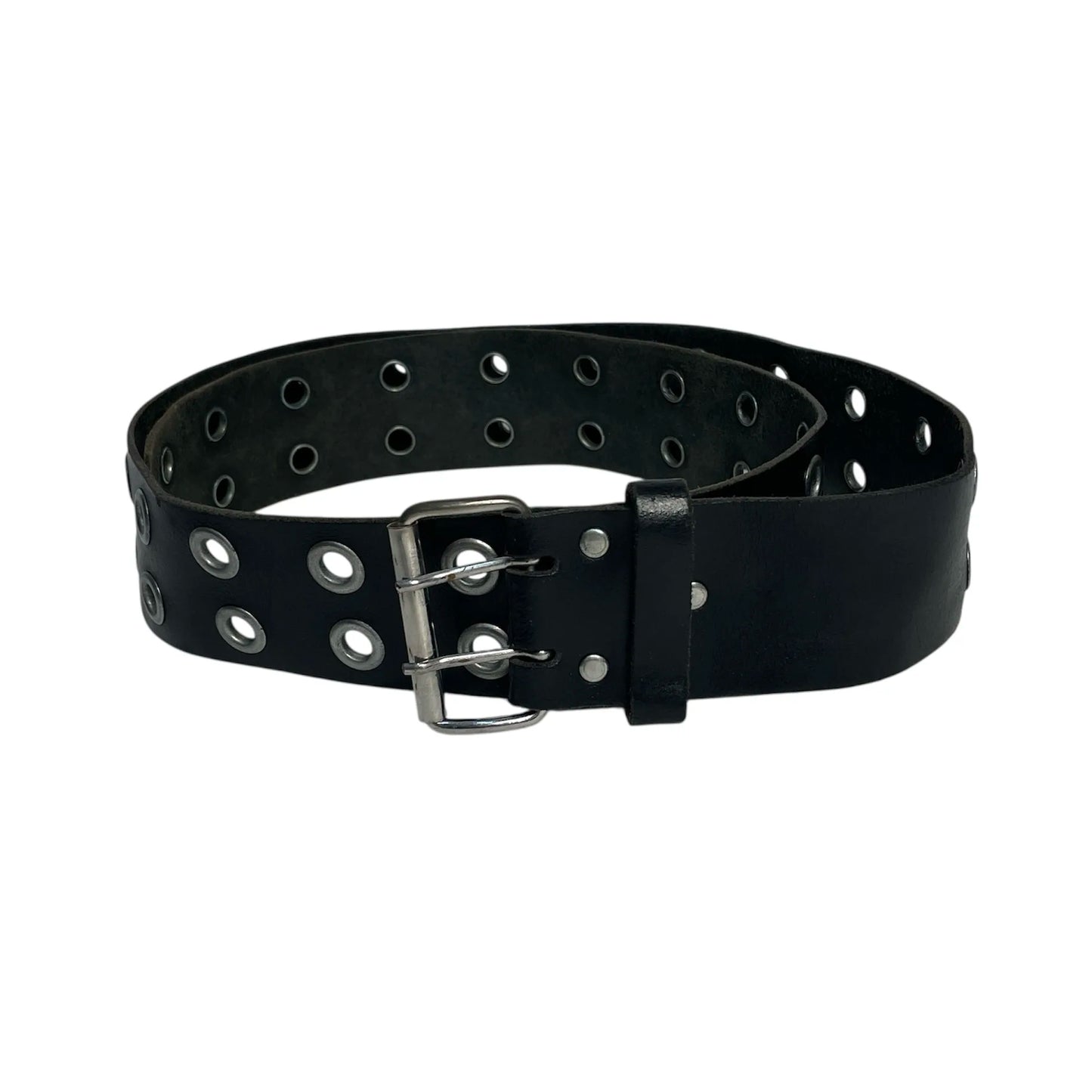 Vintage Eyelet Black Belt
