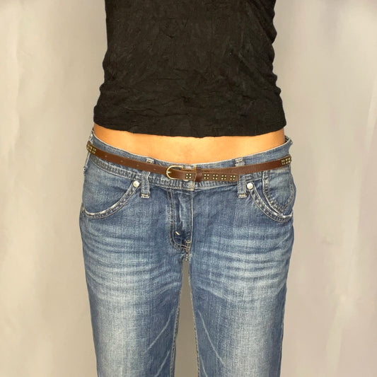 Vintage Studded Brown Belt