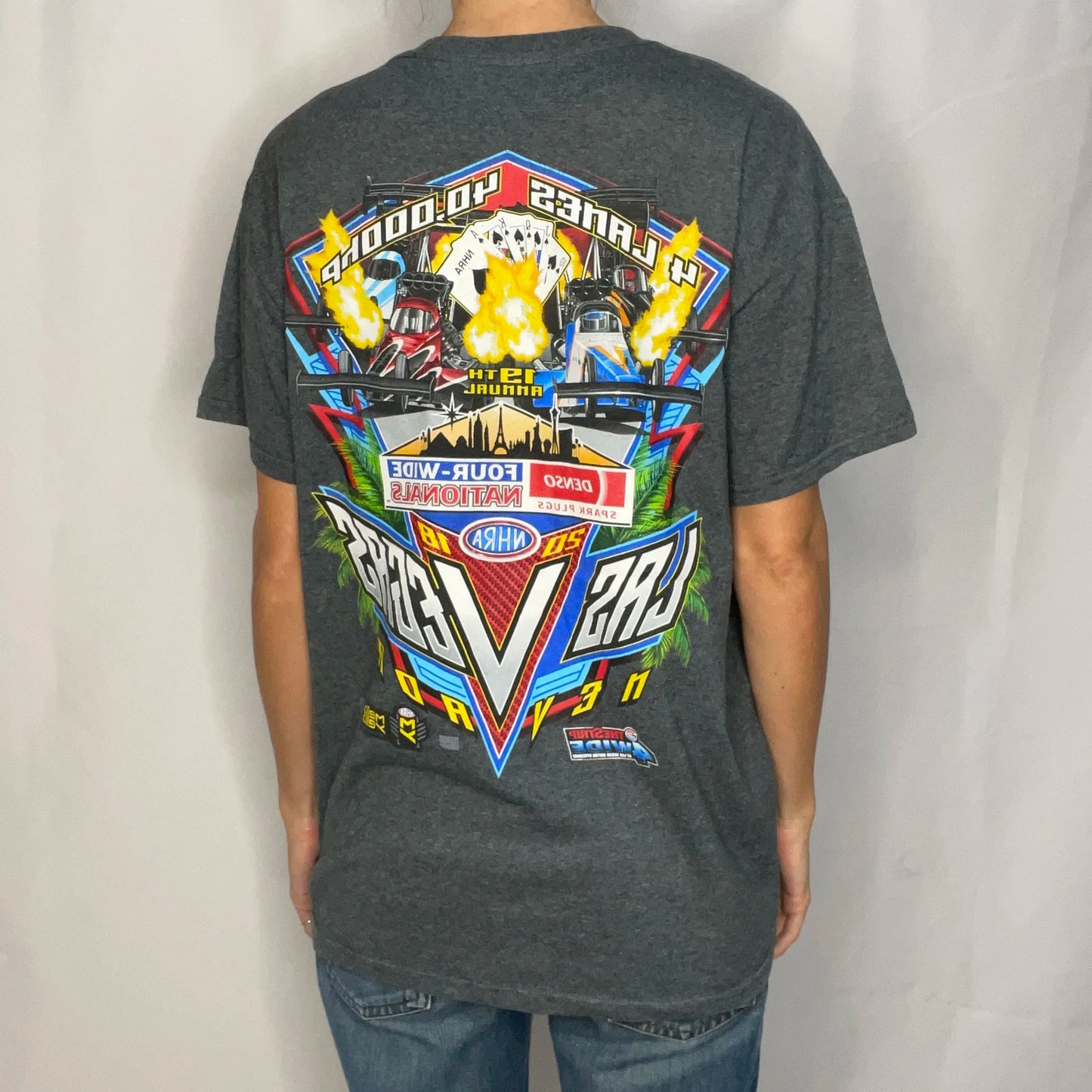 Vintage Four Wide Nationals Grey T-shirt