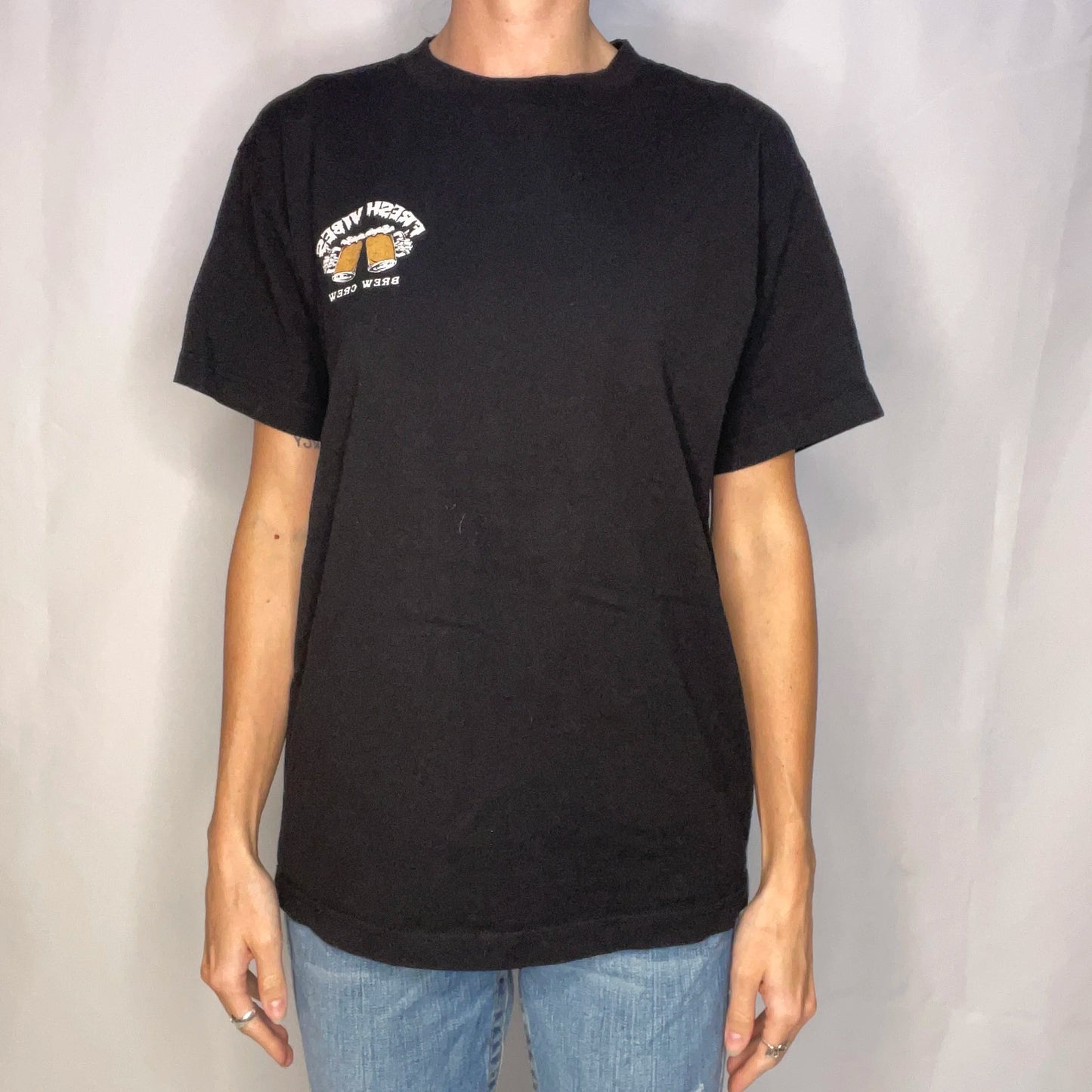 Vintage Fresh Vibes Black T-shirt