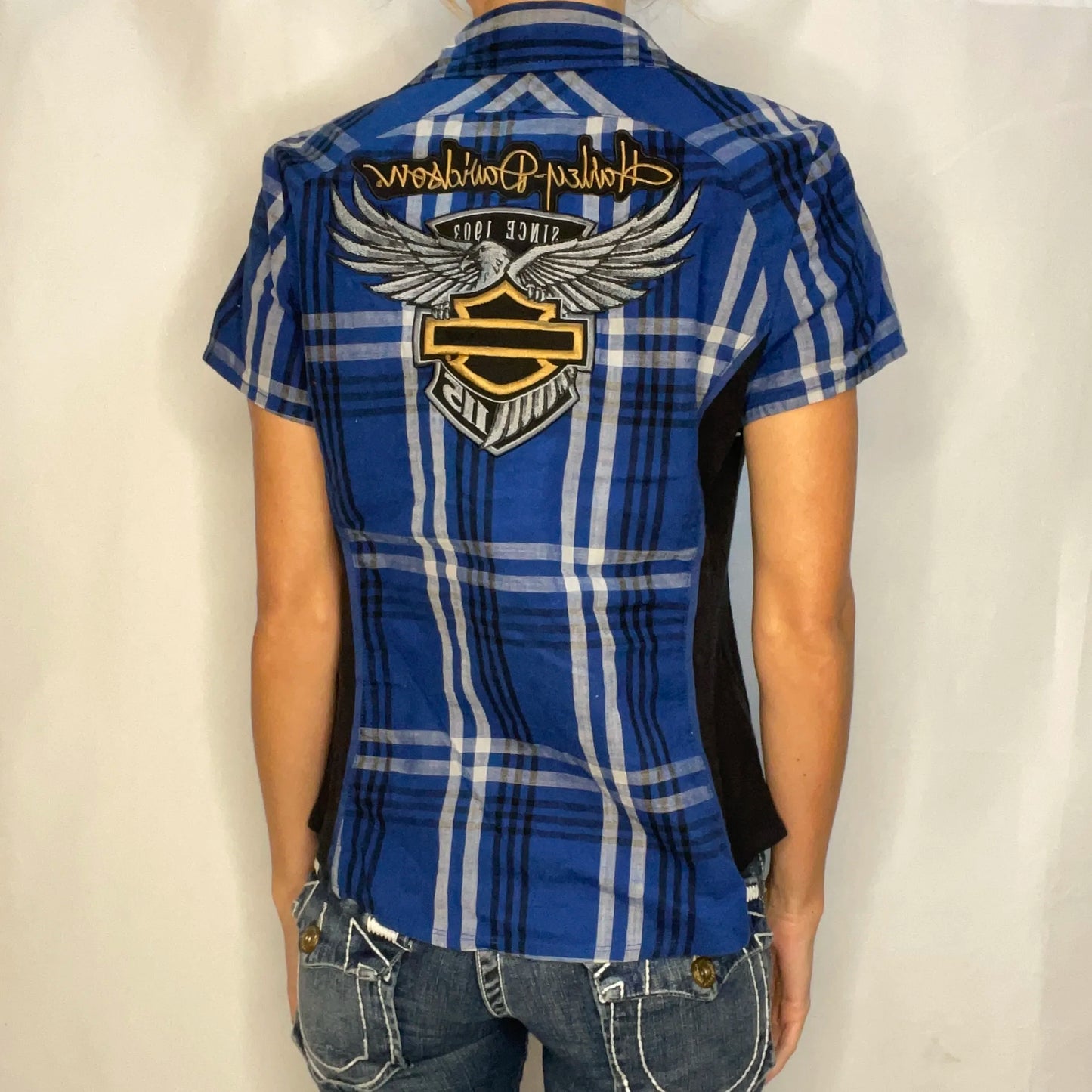 Vintage Harley-Davidson Blue Short Sleeve Shirt