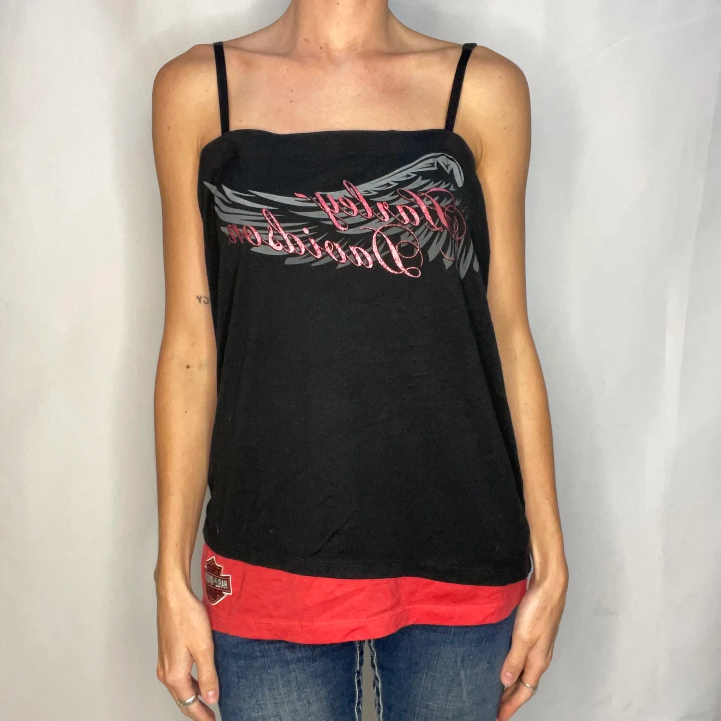 Vintage Harley-Davidson Black Cami Top