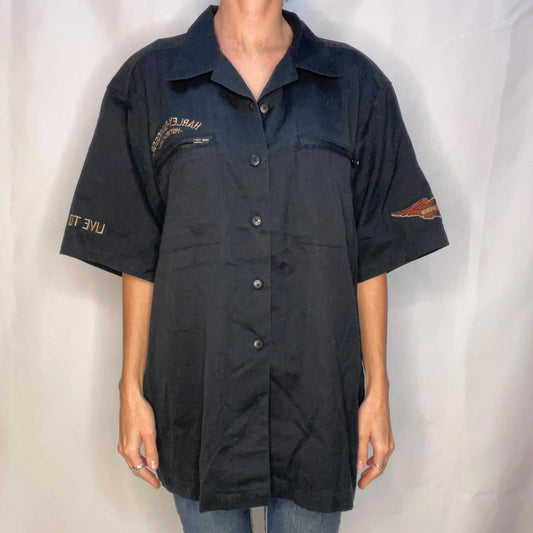 Vintage Harley-Davidson Black Work Shirt