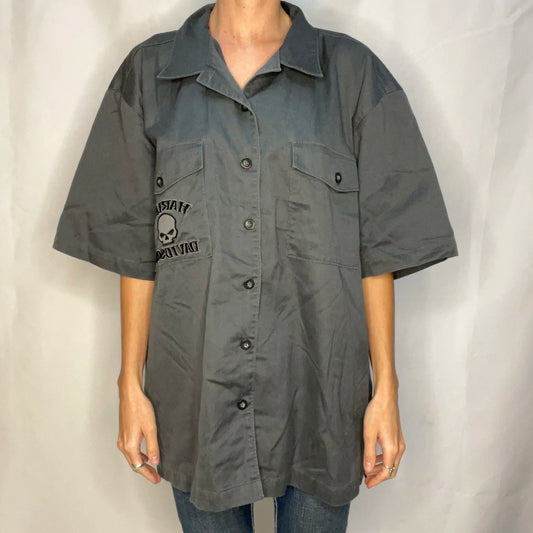 Vintage Harley-Davidson Grey Work Shirt
