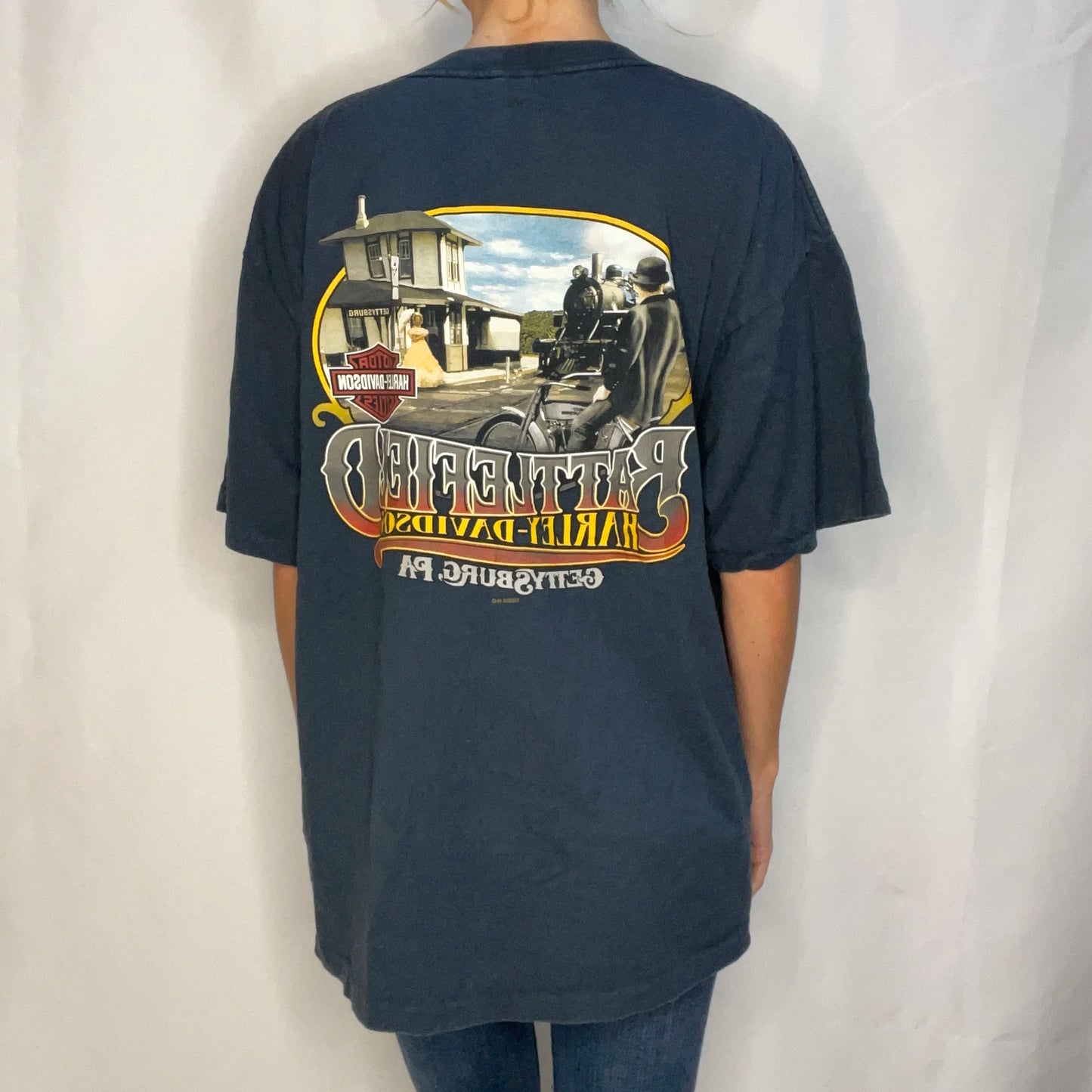 Vintage Harley-Davidson Navy T-shirt