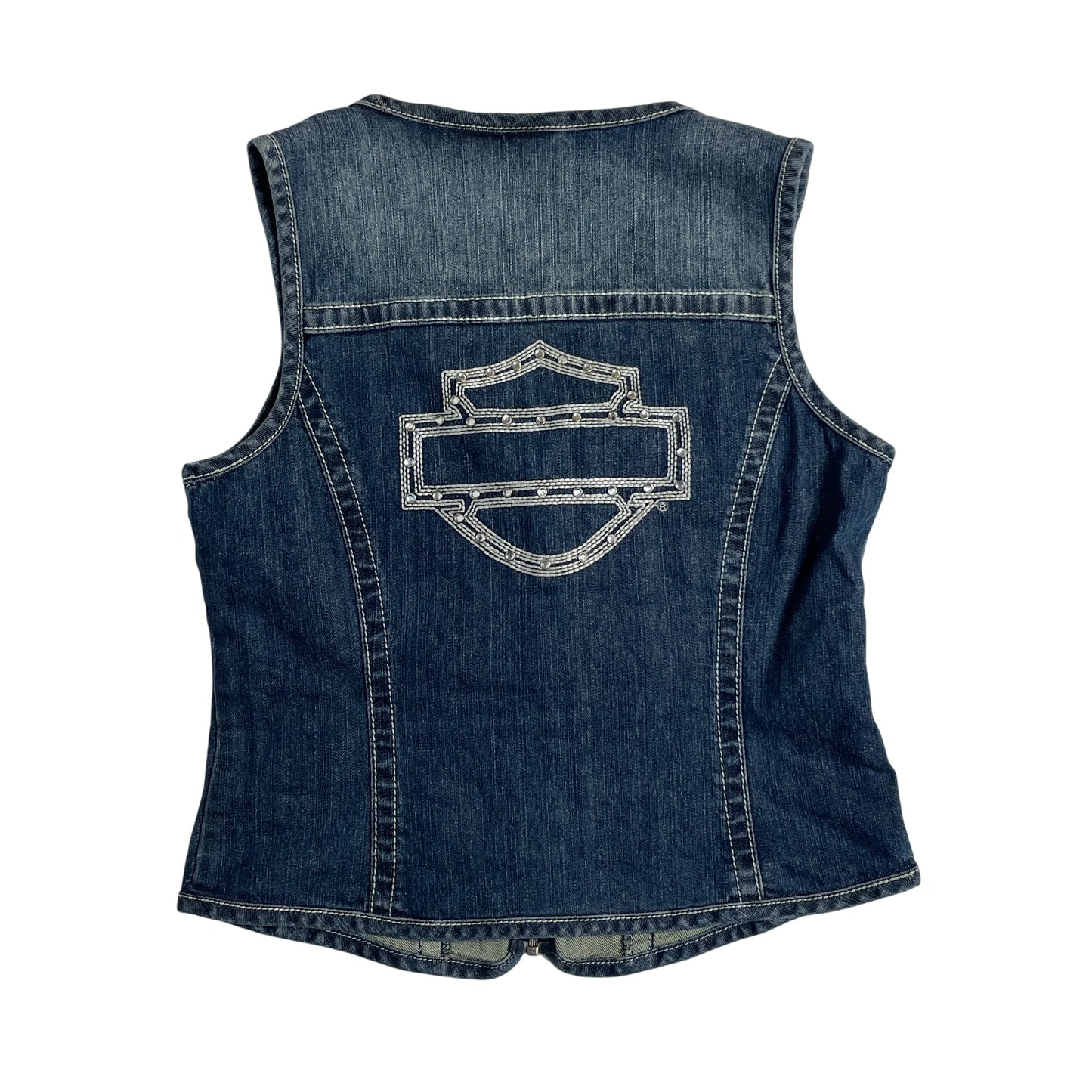 Vintage Harley-Davidson Denim Vest Top