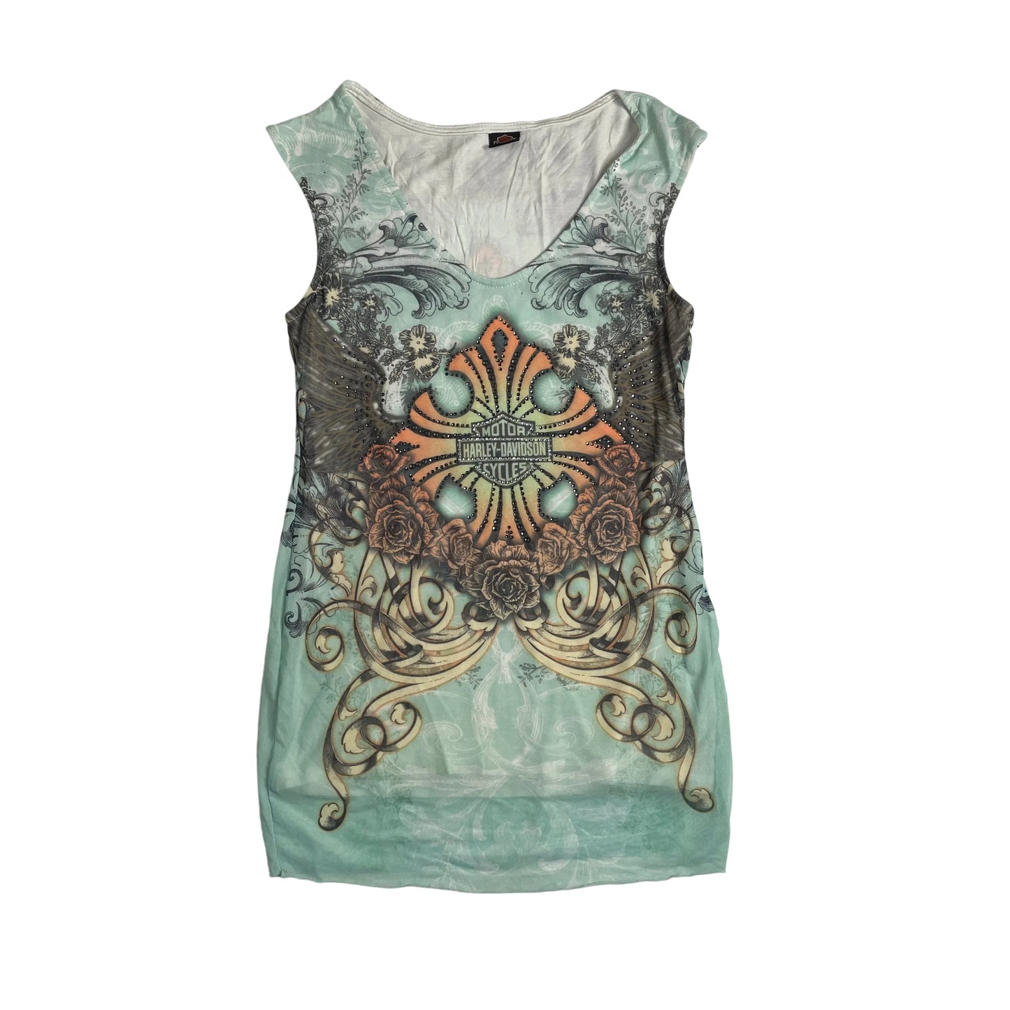 Vintage Harley-Davidson Green Tank Top