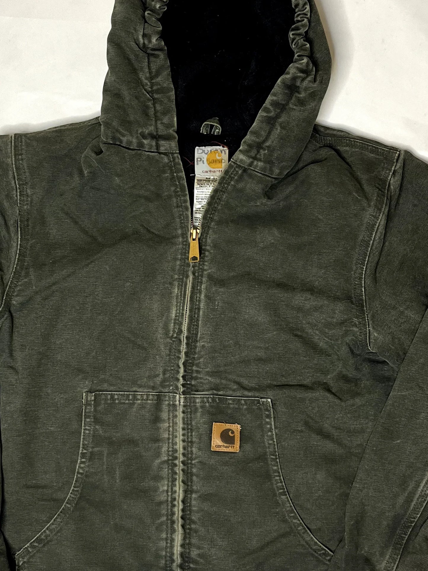 Vintage Carhartt Green Hooded Jacket 2005