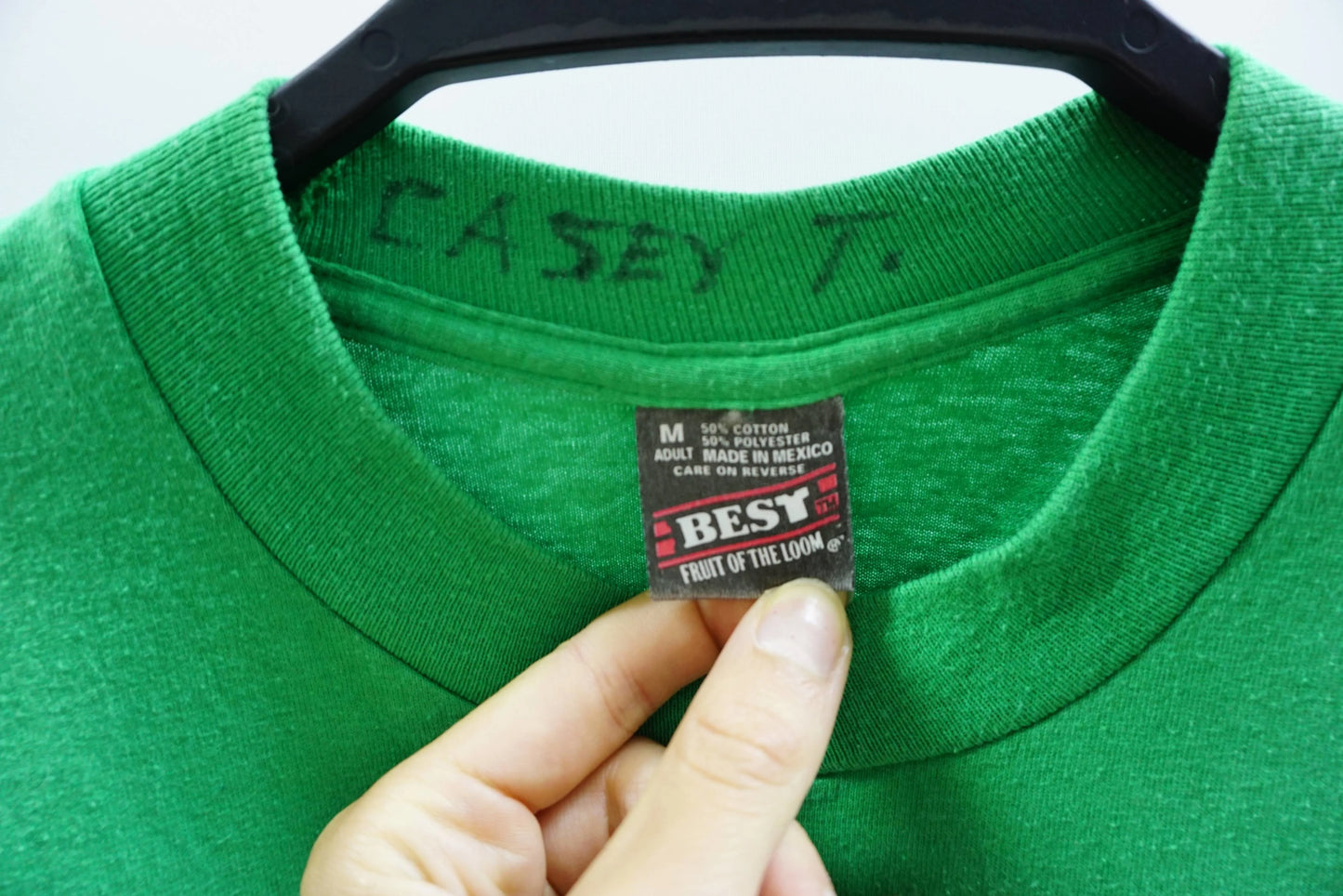 Vintage Best/Screen Stars Green Single Stitch Tee-Shirt - 90s