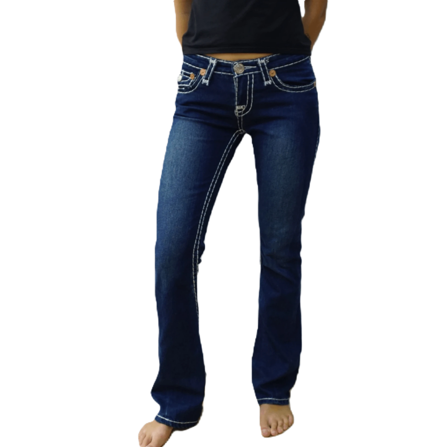 Vintage True Religion Blue Joey Super T Low Waist