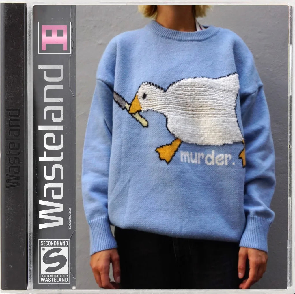 Wow Goose Aelfric Eden Cartoon Goose Sweater Vintage Aelfric Eden