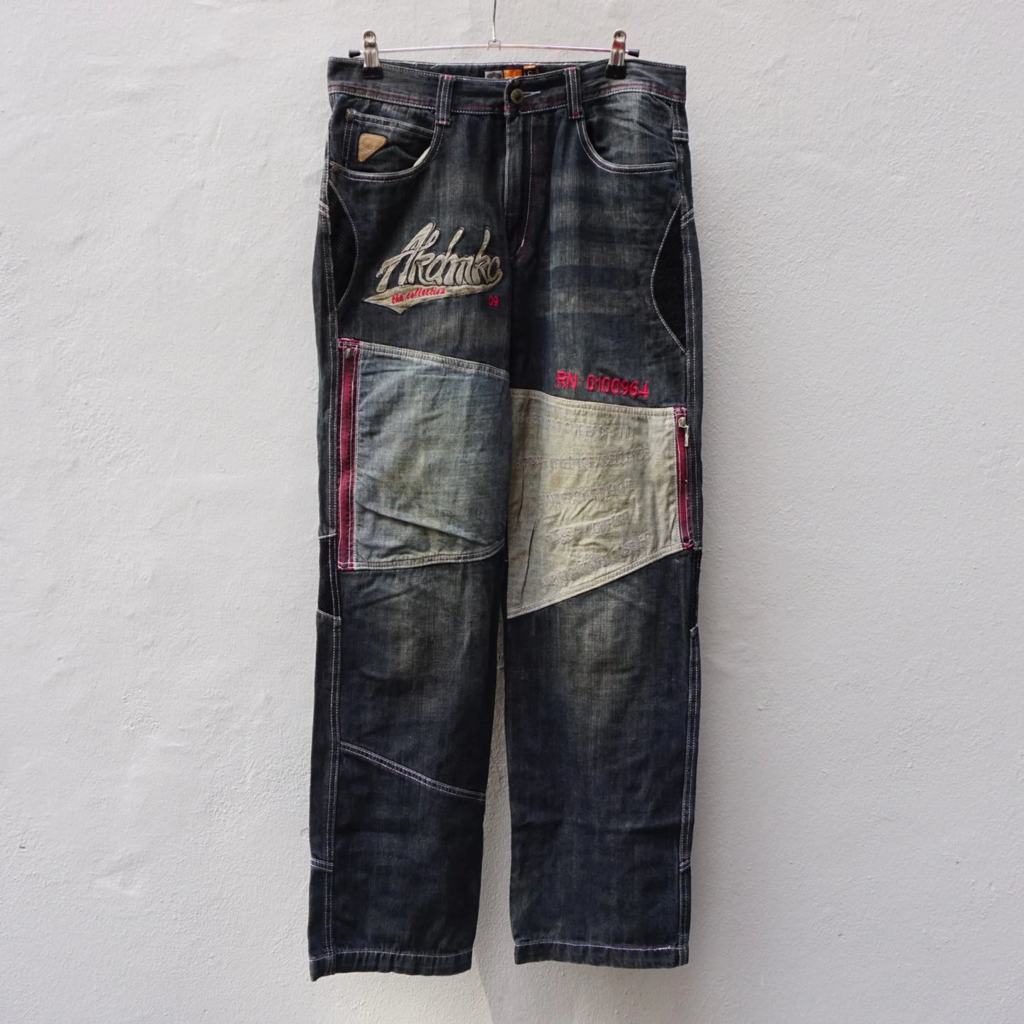 Vintage Akademiks Denim Baggy Patchwork Jeans