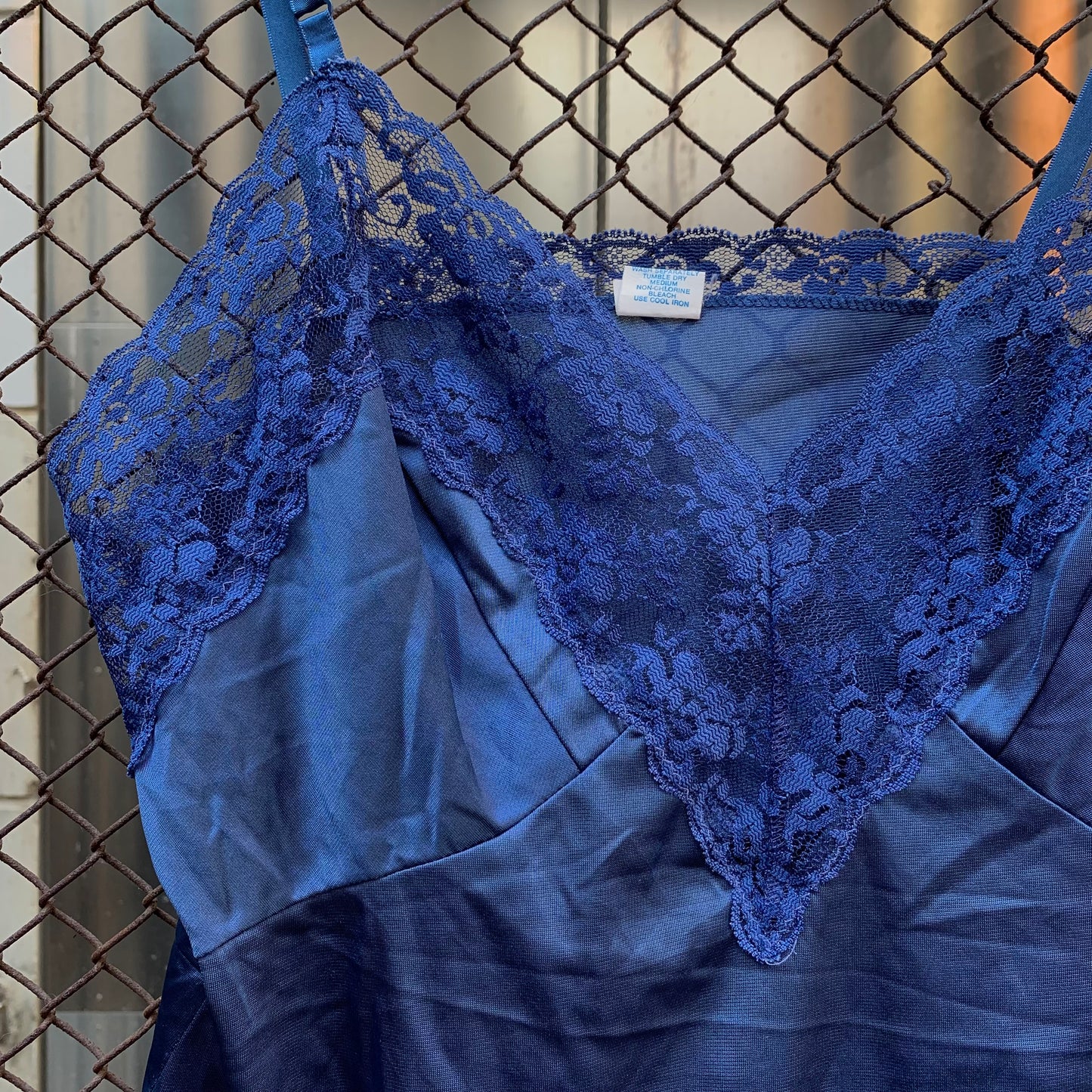 Blue Night Top with Lace
